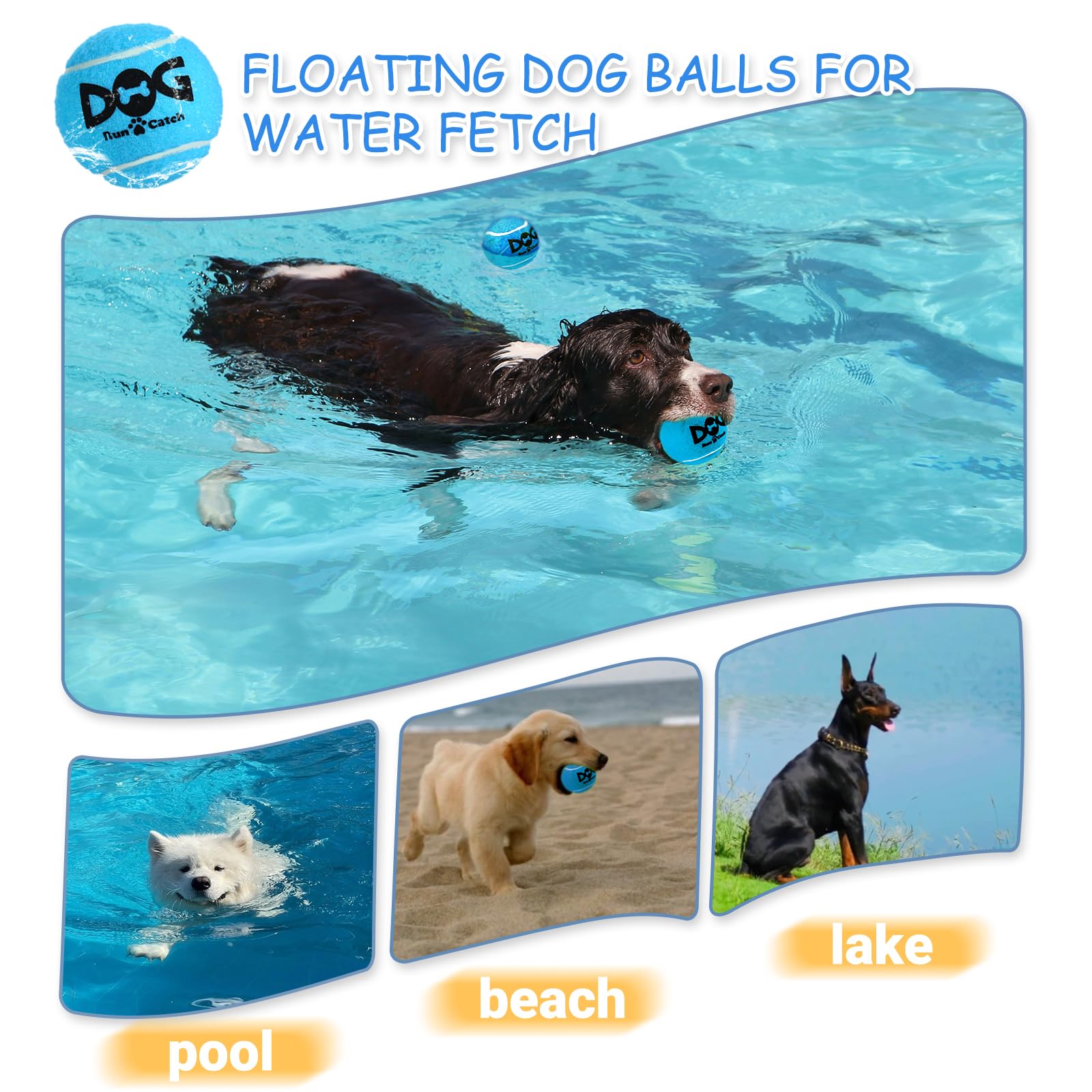 INSUM Squeaky Dog Balls blue durable natural rubber