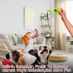 INSUM squeaky dog balls large 3-inch park play shot highlights visibility in the park.