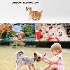 Intatikoo puppy teething toy outdoor play scene supports interactive bonding.