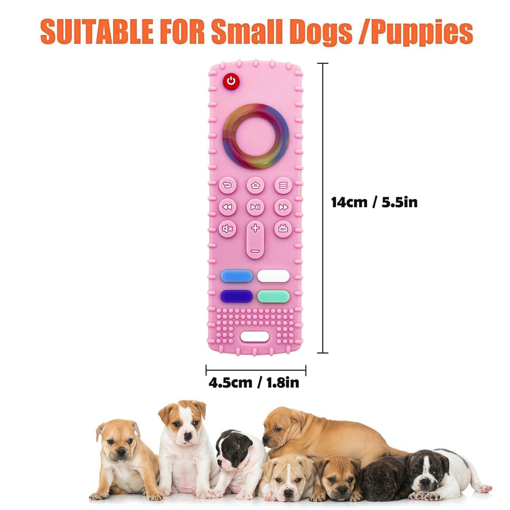 Intatikoo puppy teething toy silicone close-up shows safe chewing for teething.