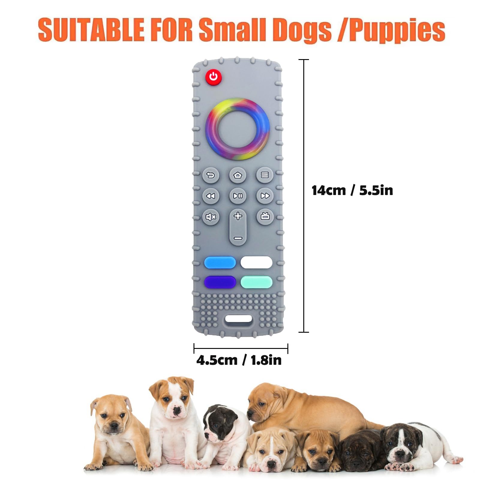 Intatikoo silicone puppy teether in soft-elastic material for gentle chewing