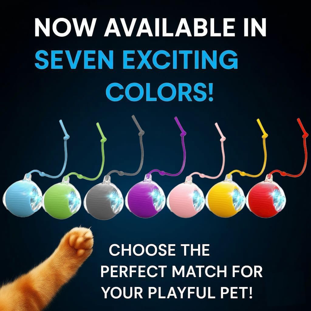Interactive Cat Ball Red on carpet shows obstacle-avoidance movement for versatile floors.