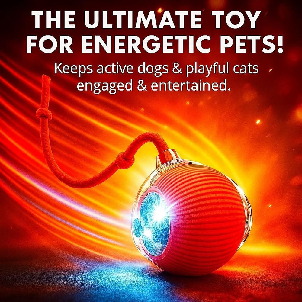 Interactive Cat Ball Red easy-clean design supports quick post-play cleanup.