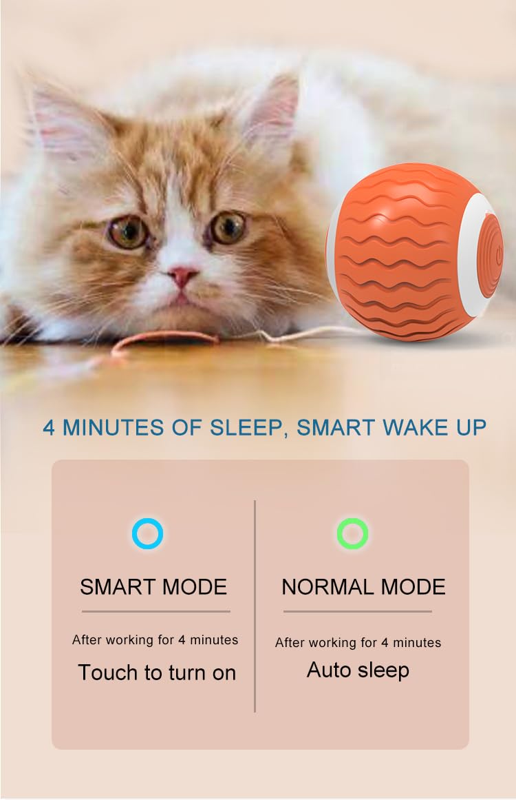 Interactive Cat Ball smart mode demonstrates adaptive play.