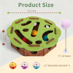 Interactive Cat Puzzle Toy bell balls image shows three jingling balls.