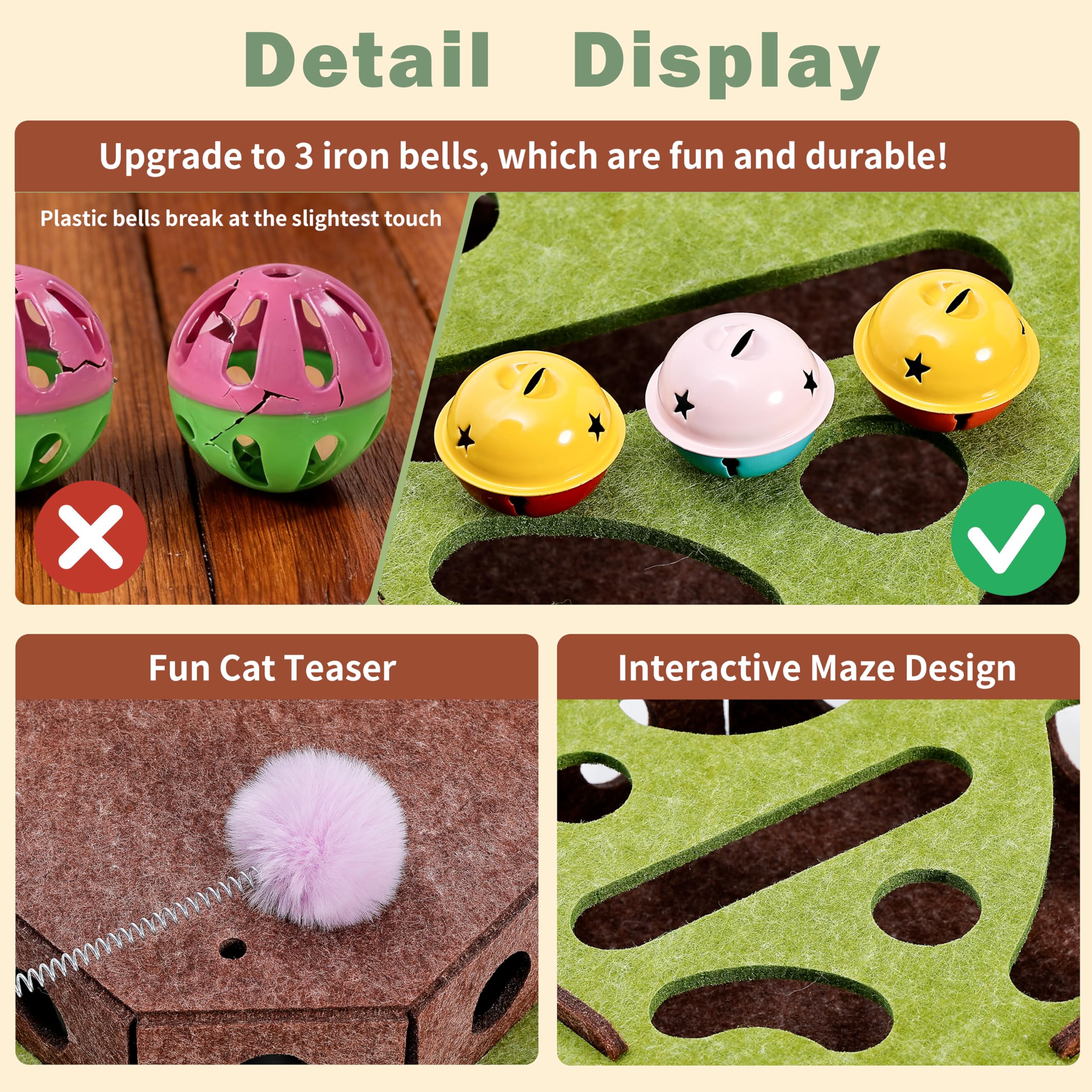 Interactive Cat Puzzle Toy multi-track maze promotes exploration and activity.