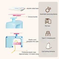 interactive-cat-toy caterpillar closeup shows lifelike movement for hunting-like play.