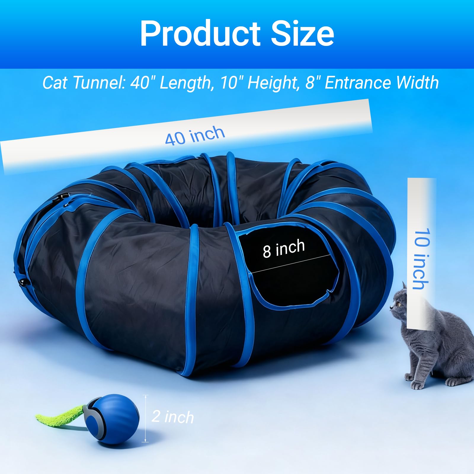 Interactive Cat Toys durable polyester construction withstands scratchy indoor play