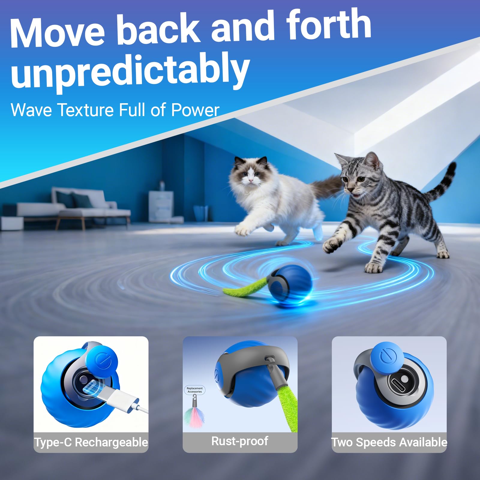 Interactive Cat Toys folded storage highlights portable design for home or travel