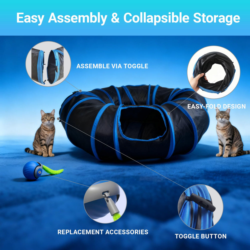 Interactive Cat Toys rechargeable Type-C battery provides long play sessions