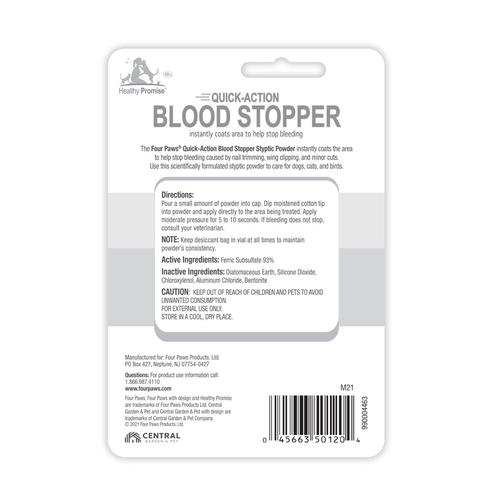 Interpet Four Paws Quick Action included in a pet first aid kit for quick bleeding control.
