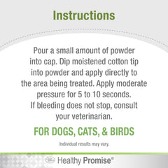 Interpet Four Paws Quick Action used on a dog nail trimming to control bleeding.