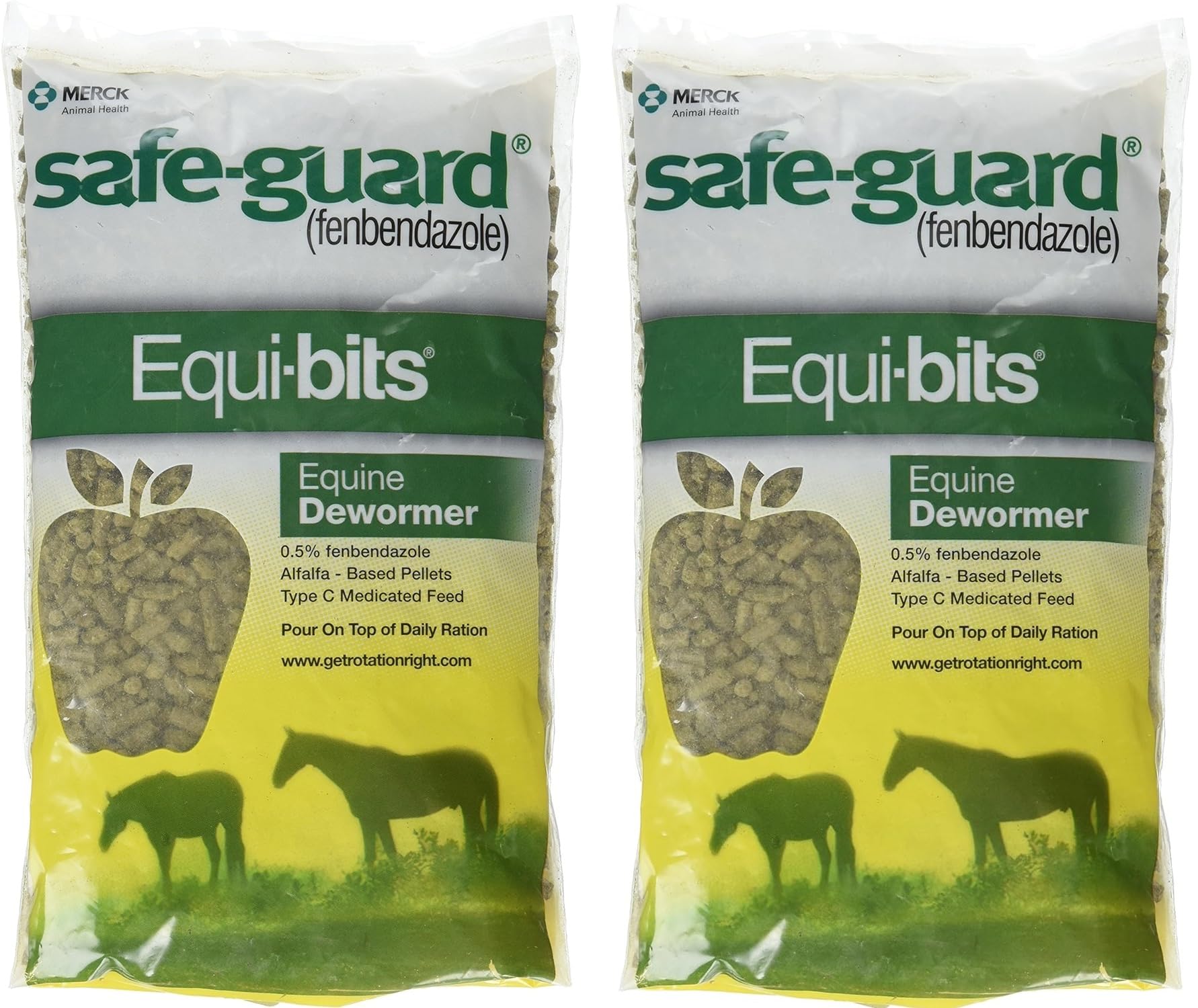 Intervet Safeguard dewormer pellets pack-2 — two-pack convenience for storage.
