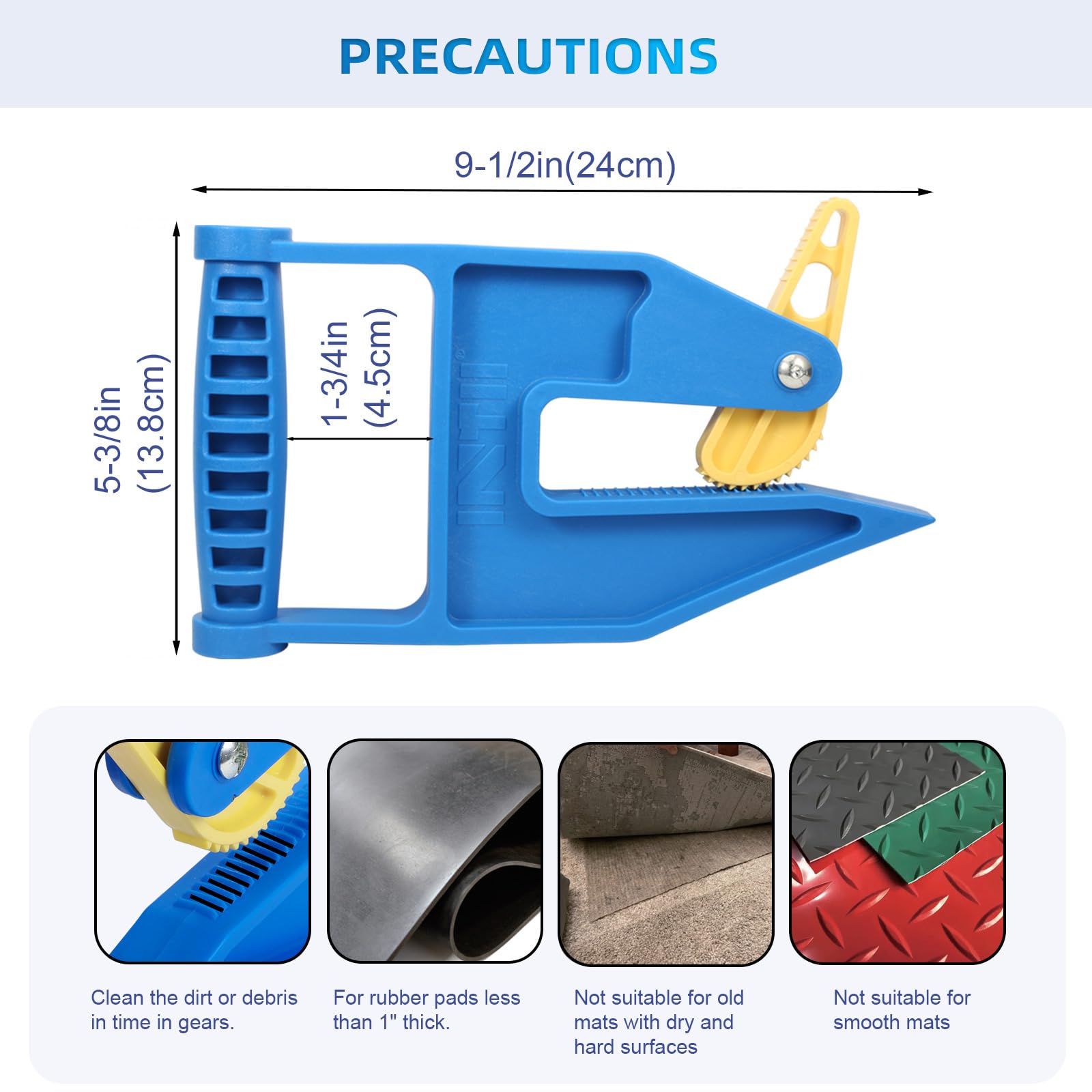 INTII anti-slip grip ensures mats stay put during lifting tasks