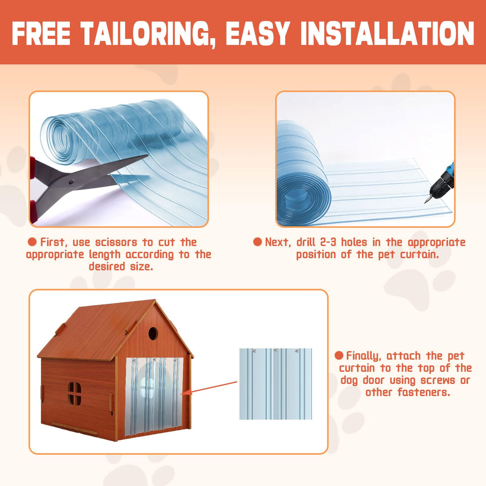 InTrans dog door flap easy-cut-fit highlights flexible customization for various enclosures.