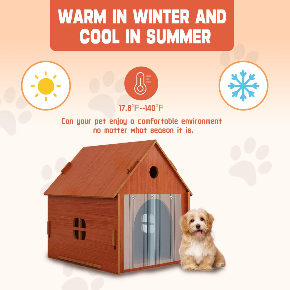 InTrans dog door flap seasonal-use demonstrates warmth in winter and shade in summer.