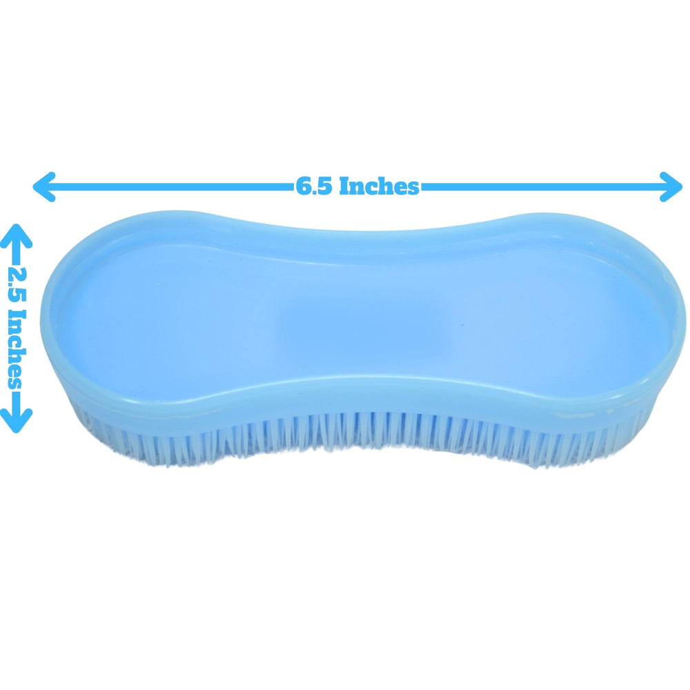 Intrepid International Magic Horse Brush in light blue for a soft, shiny coat finish.