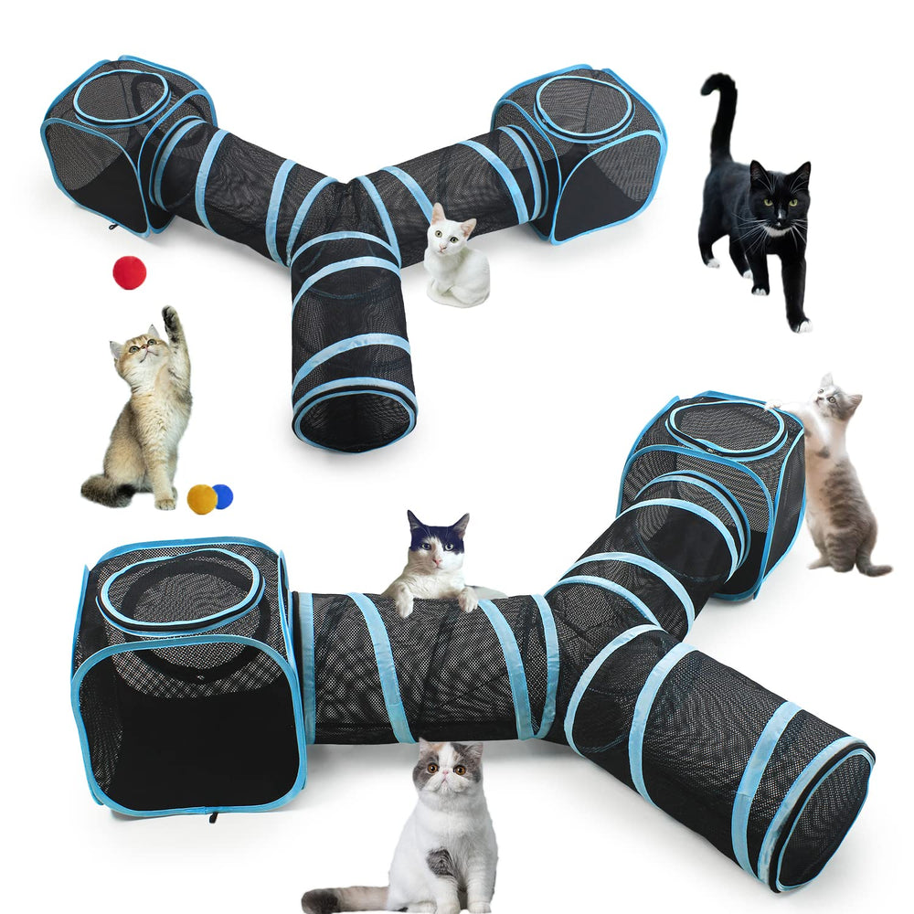 INTURN cat furniture tent highlights durable mesh panels for air flow and visibility.