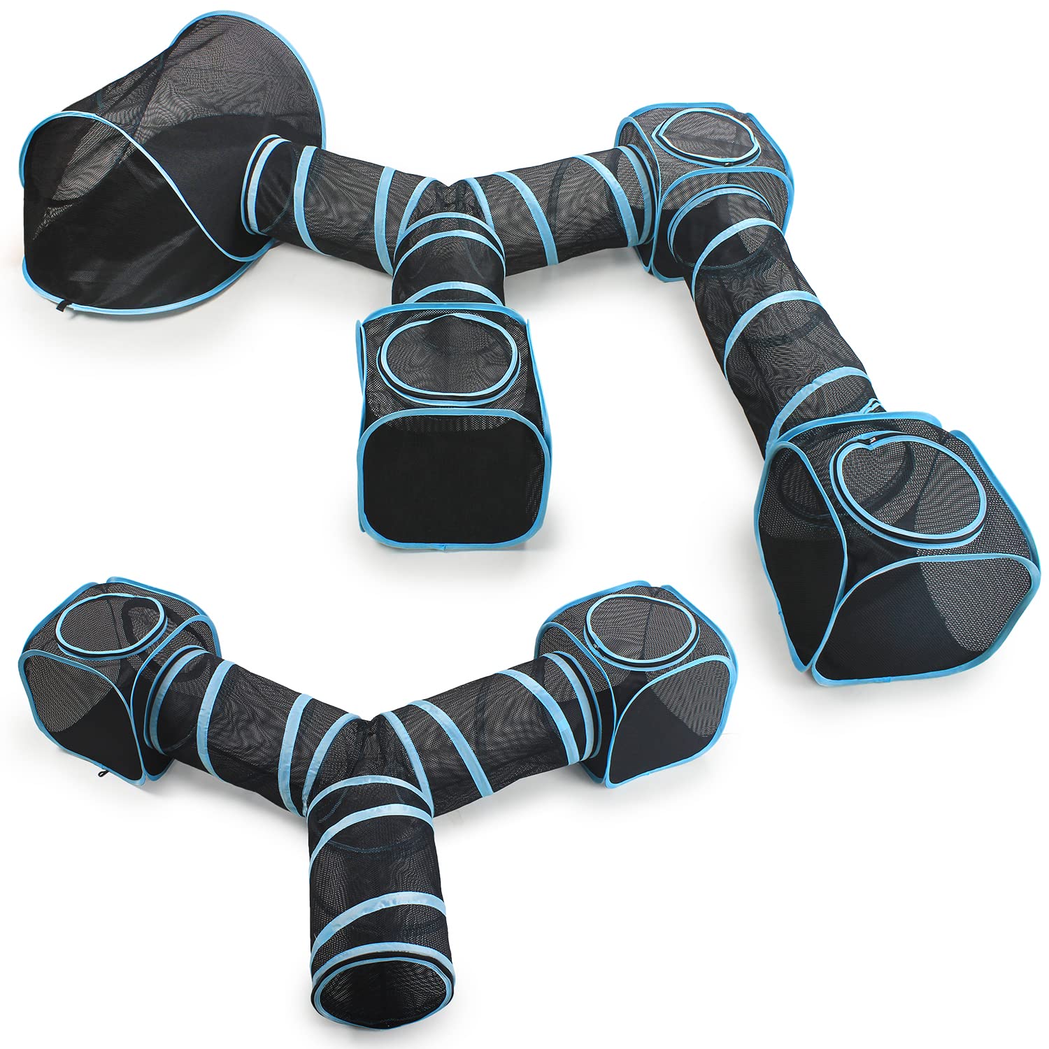 INTURN cat furniture tent expandable layout demonstrates reconfigurable play area.