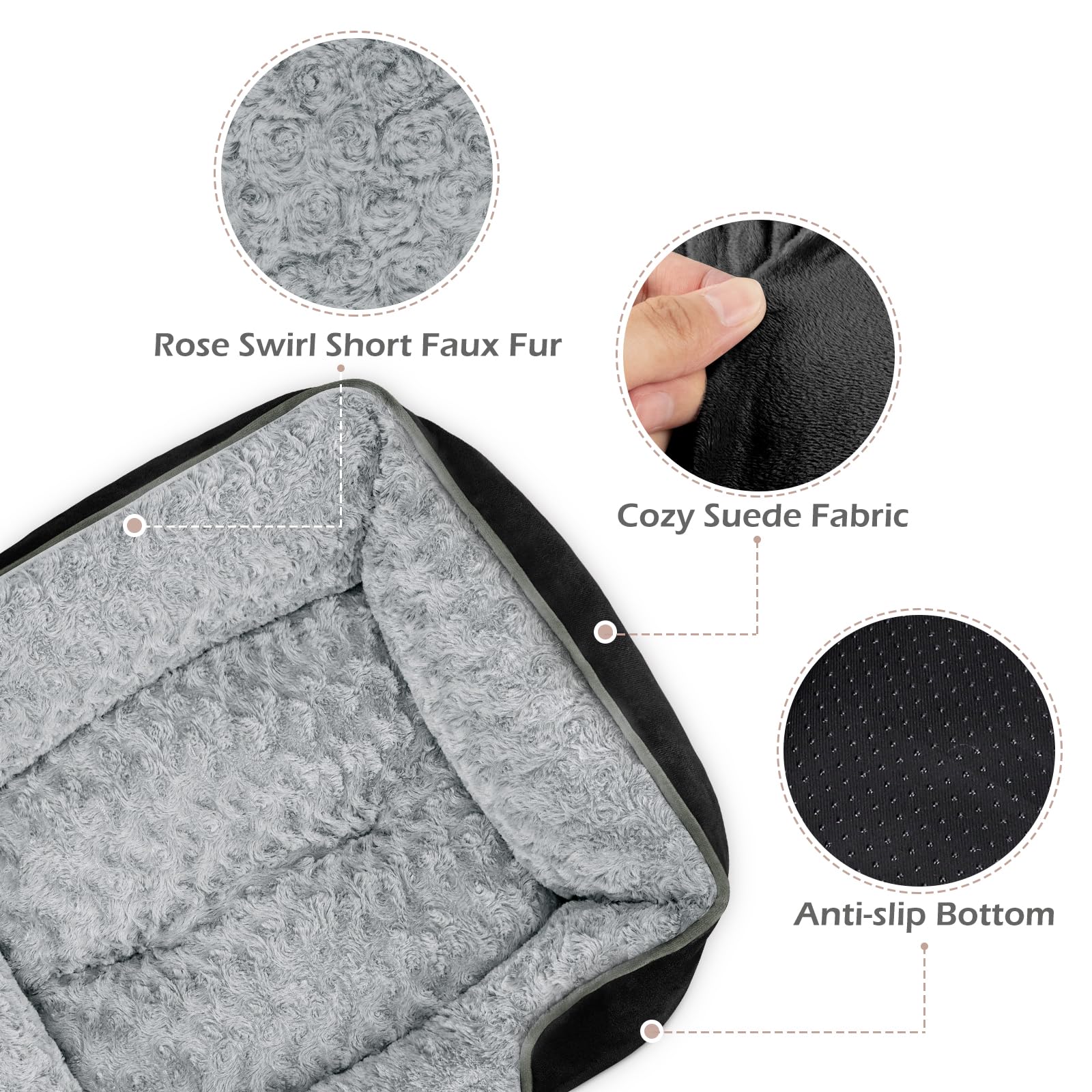 INVENHO anti-slip bottom keeps the bed in place during activity