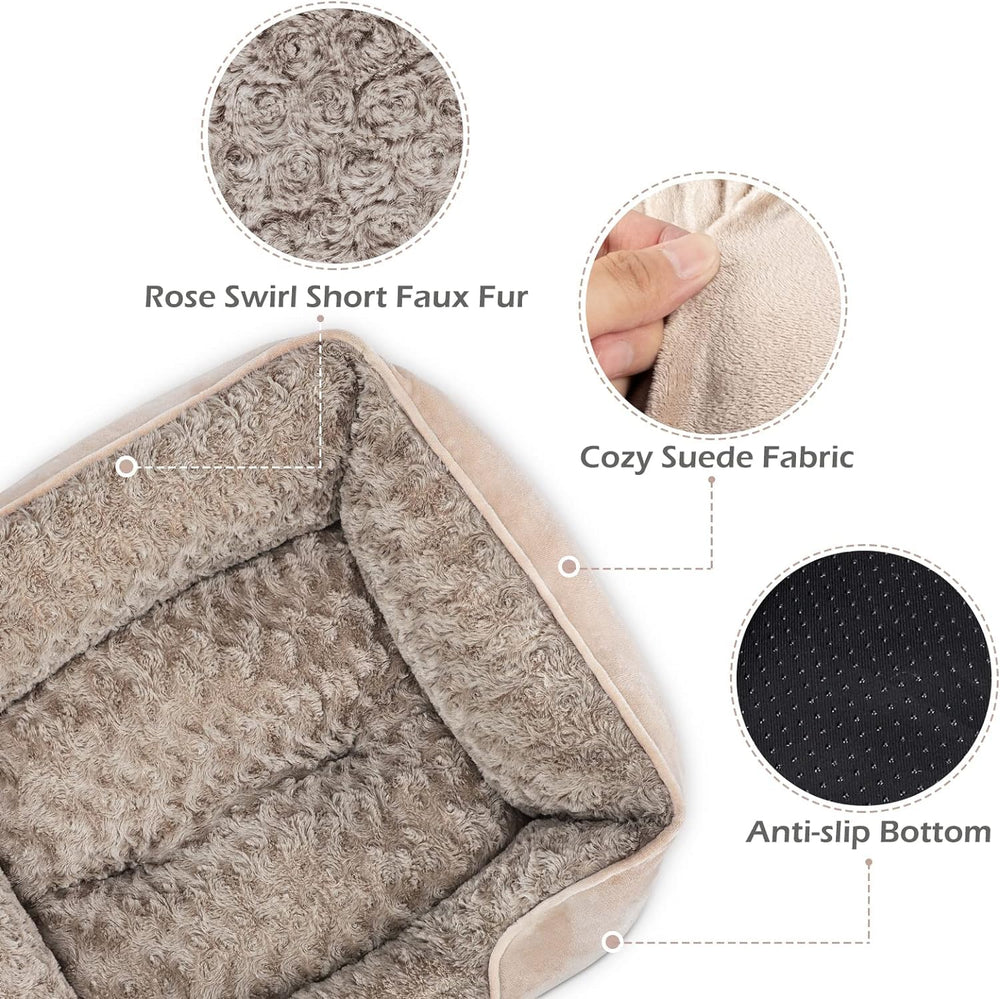 INVENHO dog bed low-entry design offers easy access for small and aging dogs.