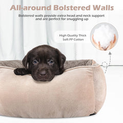 INVENHO dog bed pillow-like support provides comfortable head and neck resting.