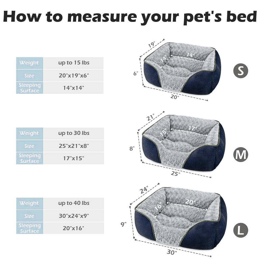 INVENHO dog bed rectangle edge-support photo demonstrates neck and head comfort.