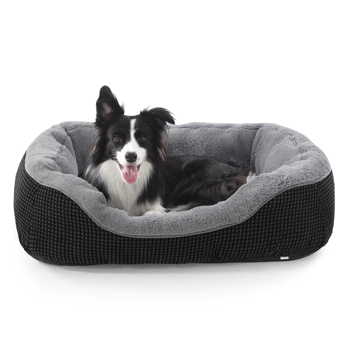 INVENHO dog bed with rectangle sides offers secure, cozy resting space for dogs.