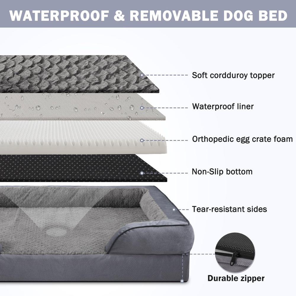 INVENHO dog bed with removable machine-washable cover for easy cleaning.