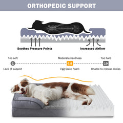 INVENHO dog bed with waterproof lining protects foam and simplifies cleanup.