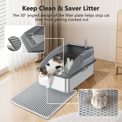 INVENHO extra-large litter box interior ideal for big cats