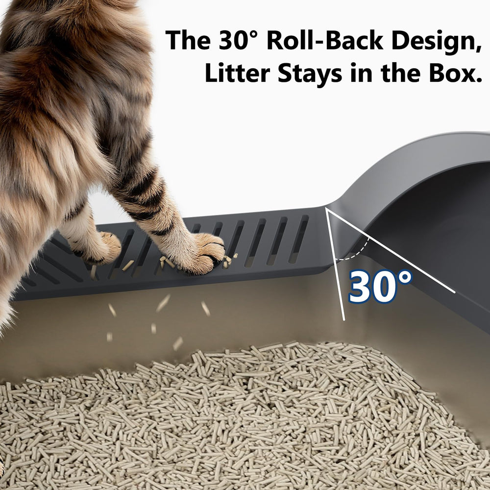 INVENHO extra-large litter box high sided design helps prevent leakage