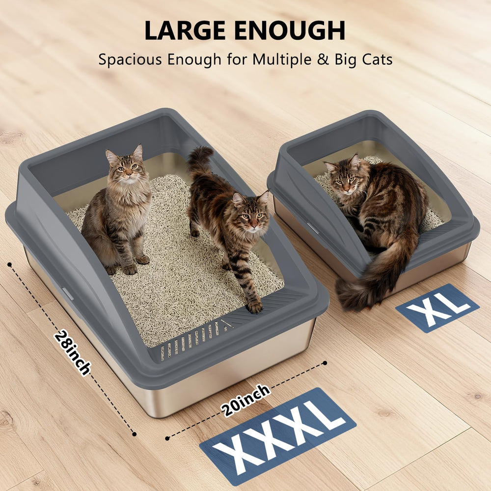 INVENHO extra-large litter box lid buckle design keeps lid secure during jumps