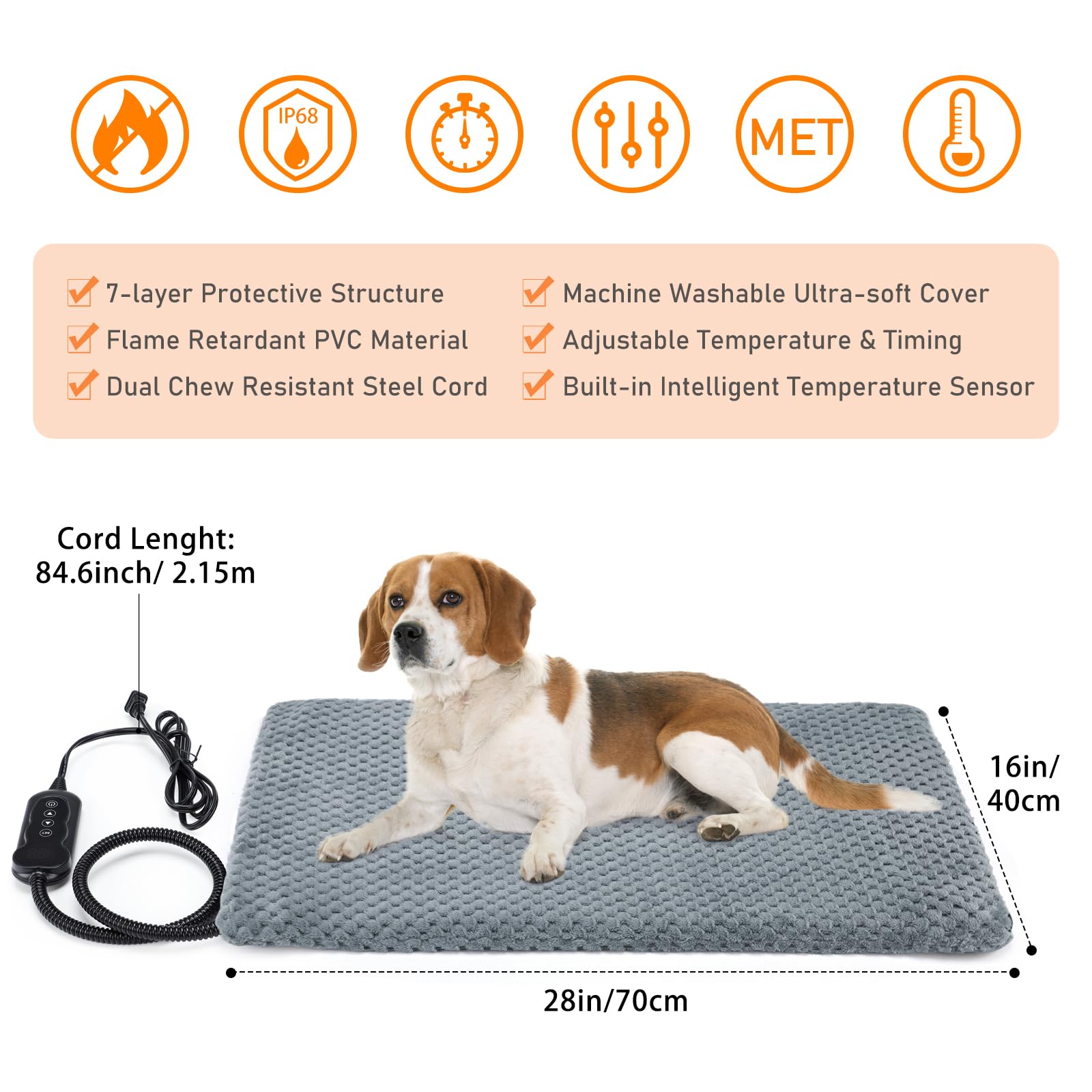 INVENHO heated bed waterproof flame-retardant envelope protects components and surfaces