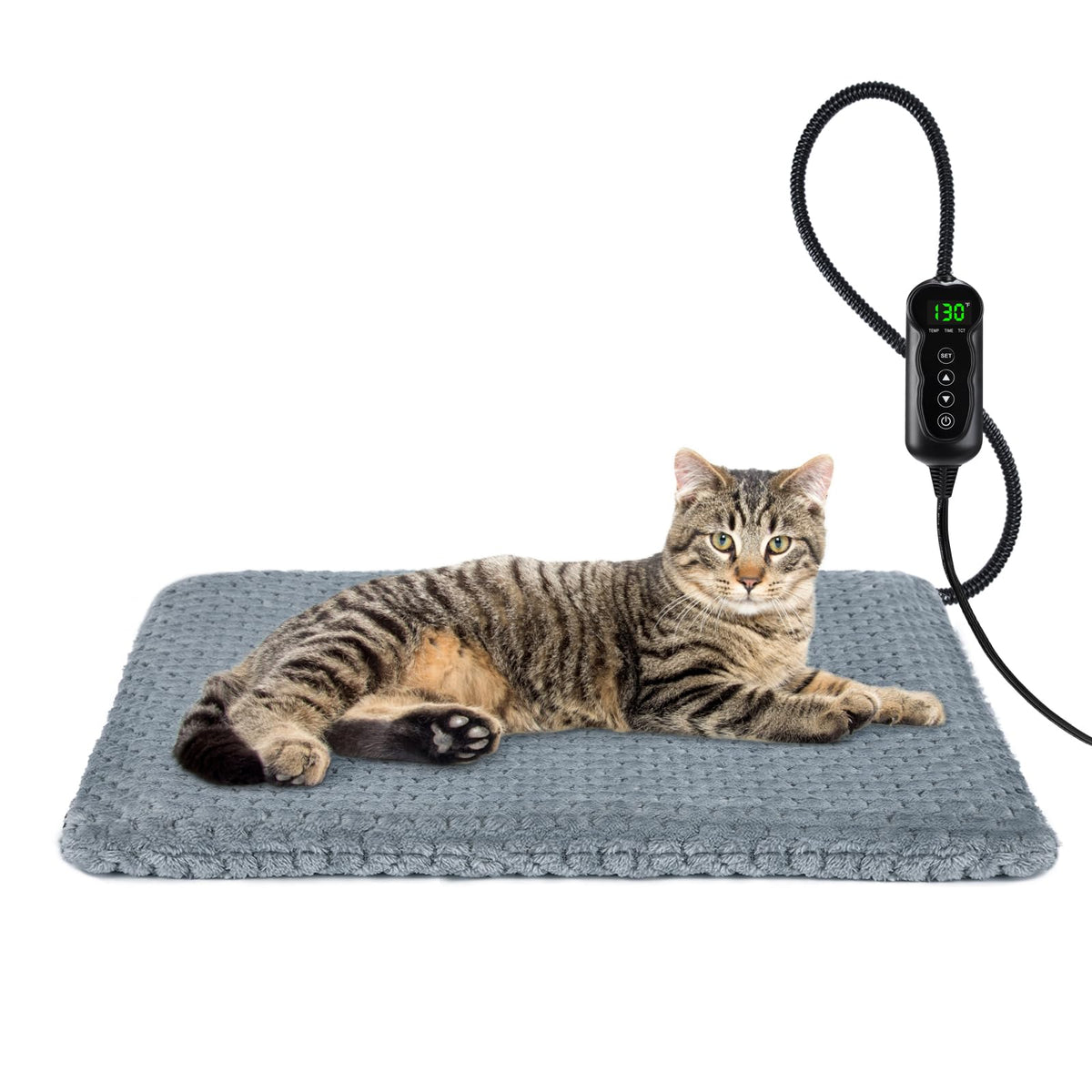 INVENHO heated pad main view shows cozy warmth for cats and dogs.