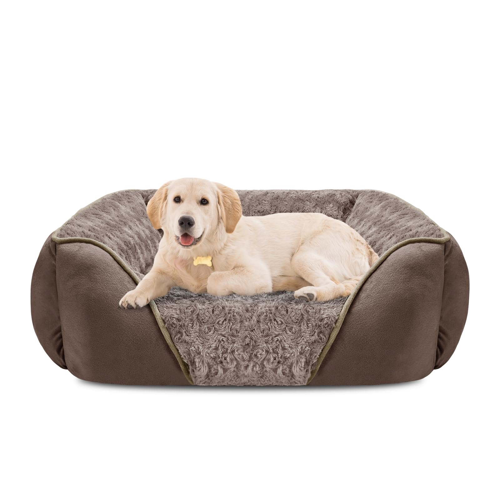 INVENHO large dog bed front view showing stable sleep support