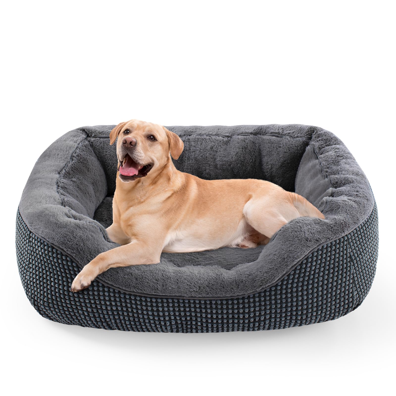 INVENHO large dog bed with soft plush surface for cozy lounging