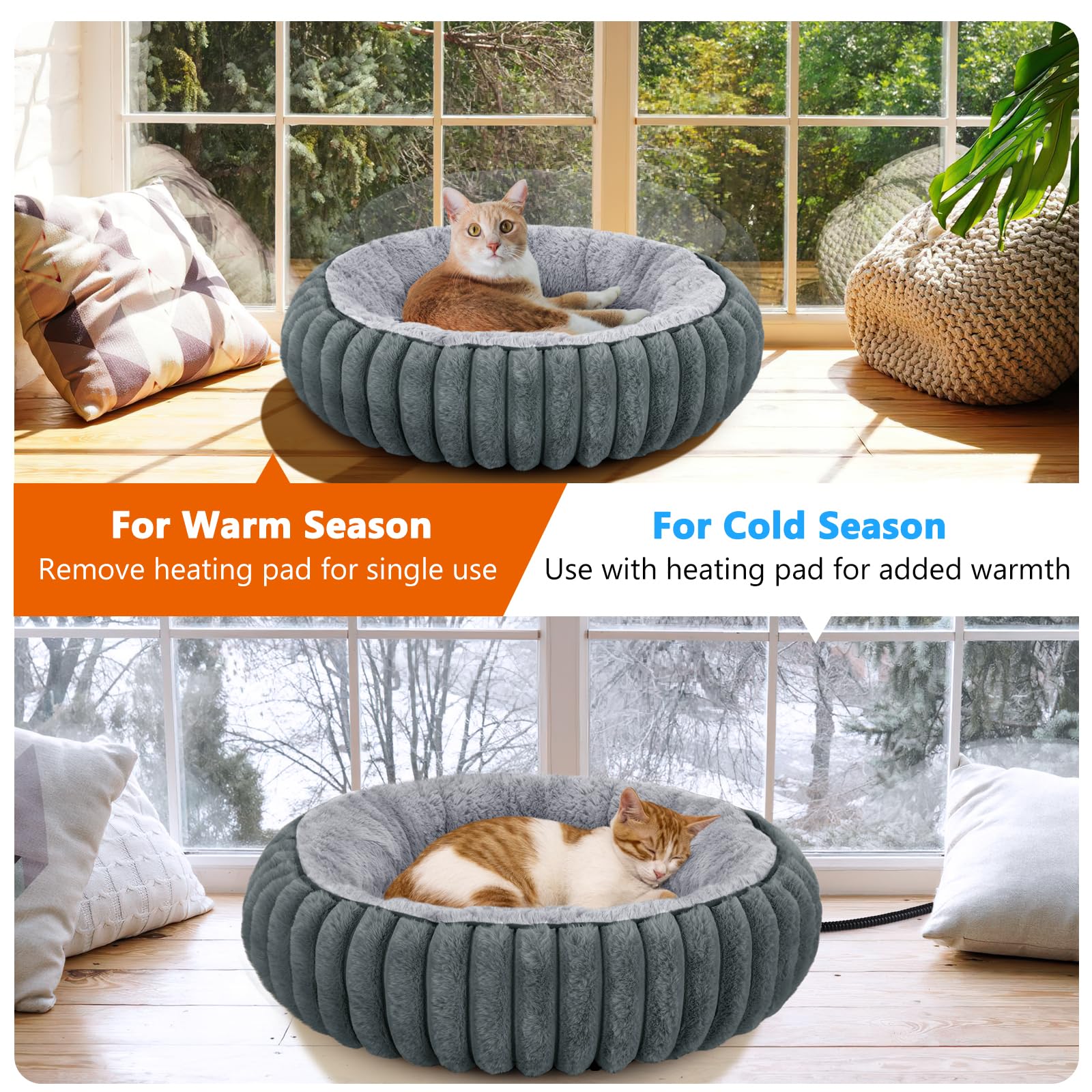 INVENHO machine-washable plush cover for easy cleaning
