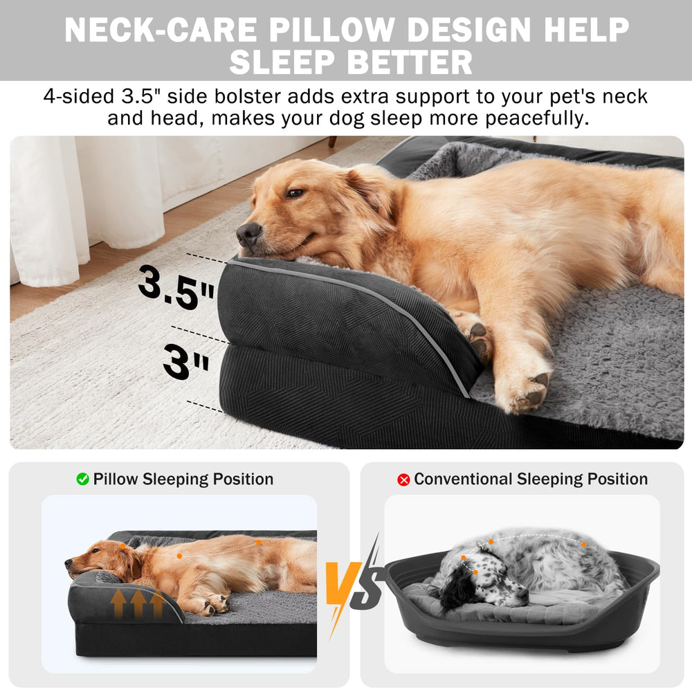 INVENHO bed features a non-slip bottom to stay in place during rest.