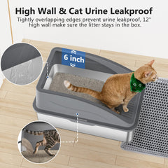 INVENHO non-stick interior of litter box for easy cleaning