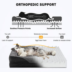 INVENHO orthopedic dog bed removable cover displayed for easy washing
