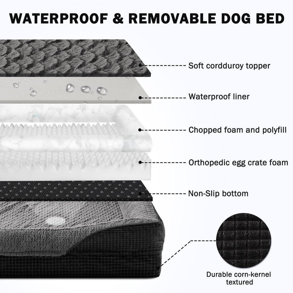 INVENHO orthopedic dog bed XL sleeping surface ready for large dogs