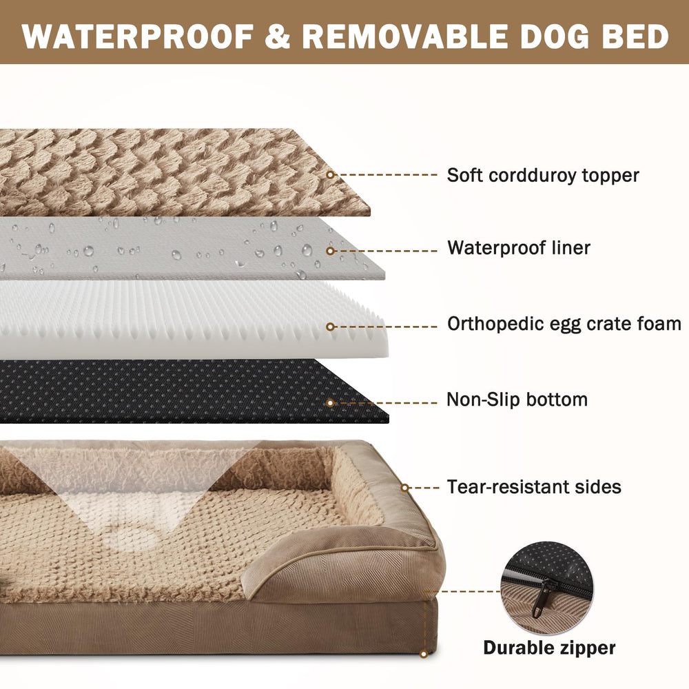 INVENHO Orthopedic XXL bed waterproof lining protects foam from spills