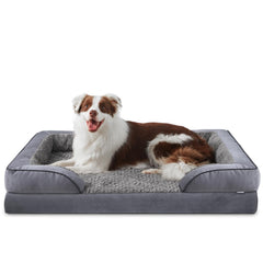 INVENHO orthopedic large dog bed egg foam close-up highlighting joint support.