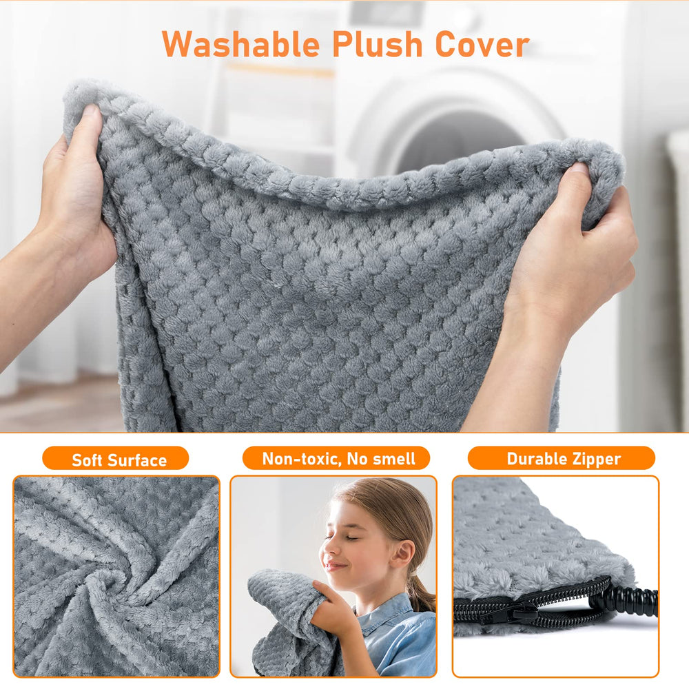 INVENHO heating pad removable washable cover in soft flannel for easy cleaning