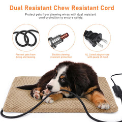 INVENHO pet heating pad wire protection highlights chew-safe design