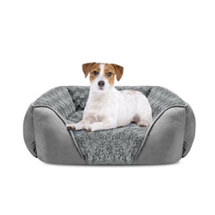 INVENHO rectangle dog bed with edge support for neck comfort