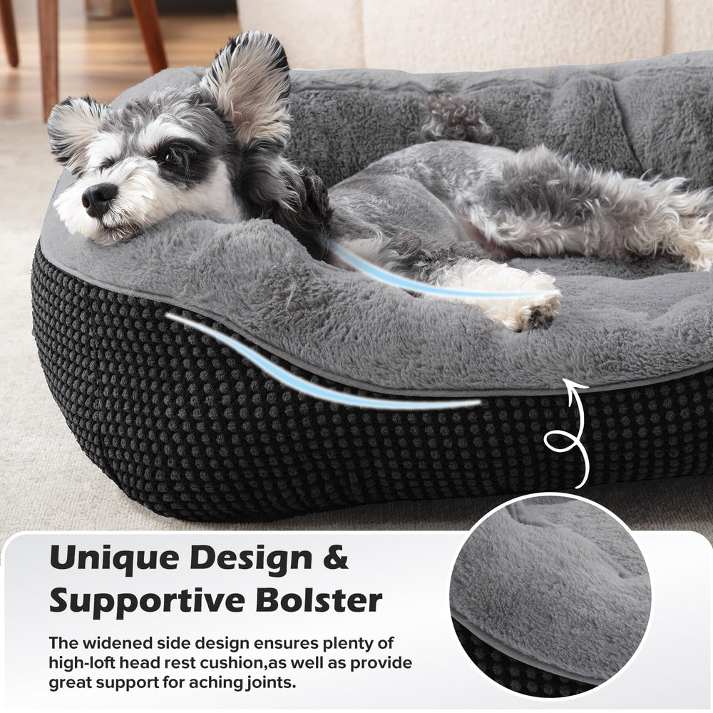 INVENHO small dog bed eco-fill close-up shows cushioned support for joints