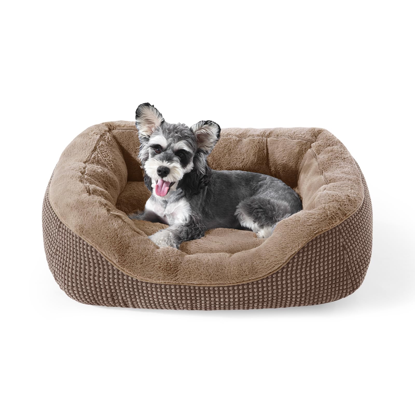 INVENHO small dog bed raise sides provides secure cozy space