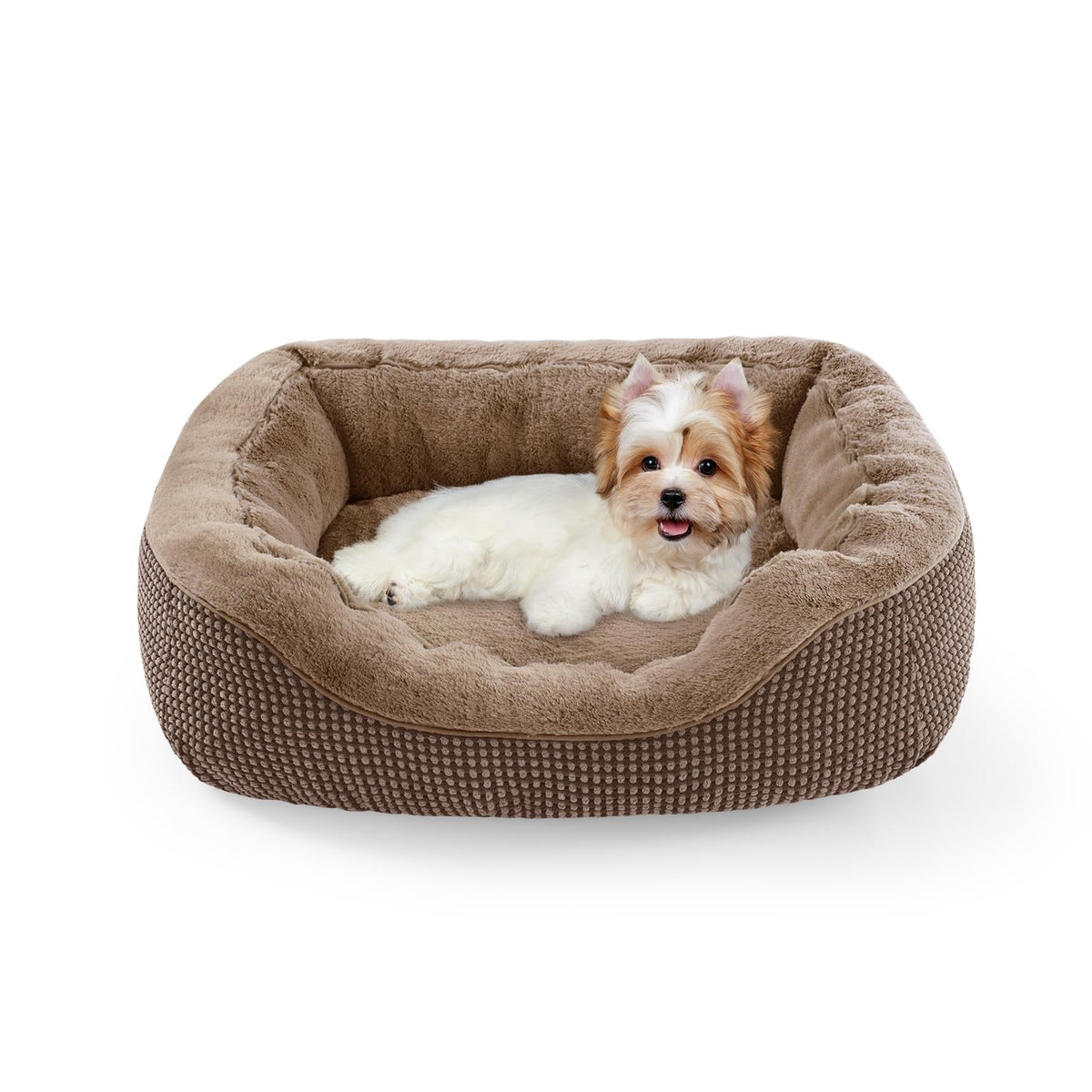 INVENHO small dog bed rectangle design offers secure lounging for tiny dogs